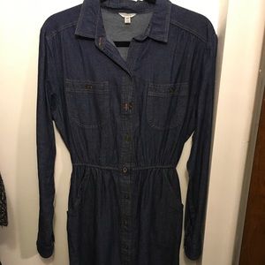 Dark wash jeans dress